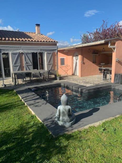 Charmante Villa Equipee, Piscine Le Soler Exterior photo