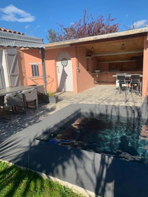 Charmante Villa Equipee, Piscine Le Soler Exterior photo